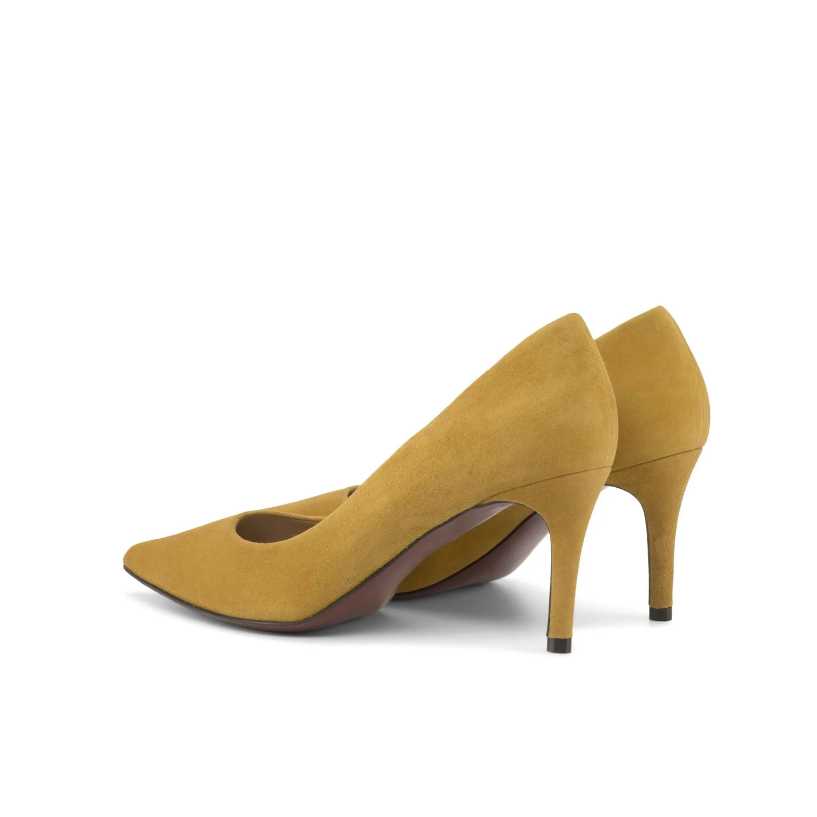 Women's Florence Pointed Toe Leather Heels Wide Plus Size 4777