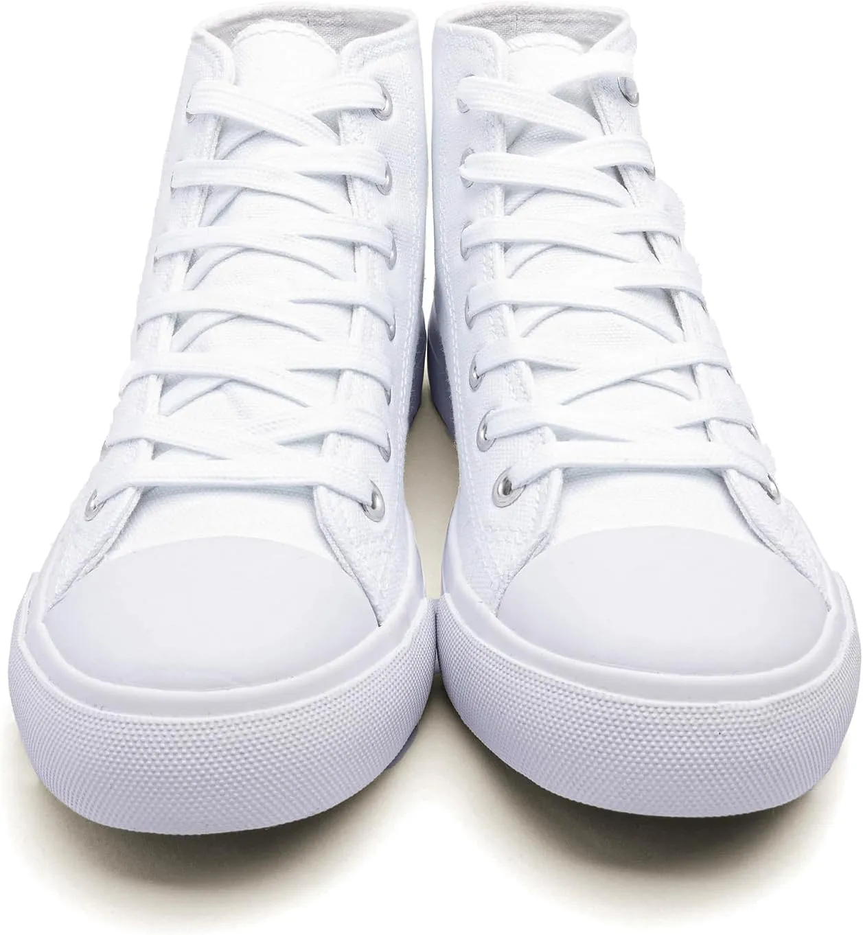 Women's High-Top Canvas Sneakers  Classic Lace-Up Casual Shoes with Extra Shoelaces  Comfortable, Stylish, and Durable