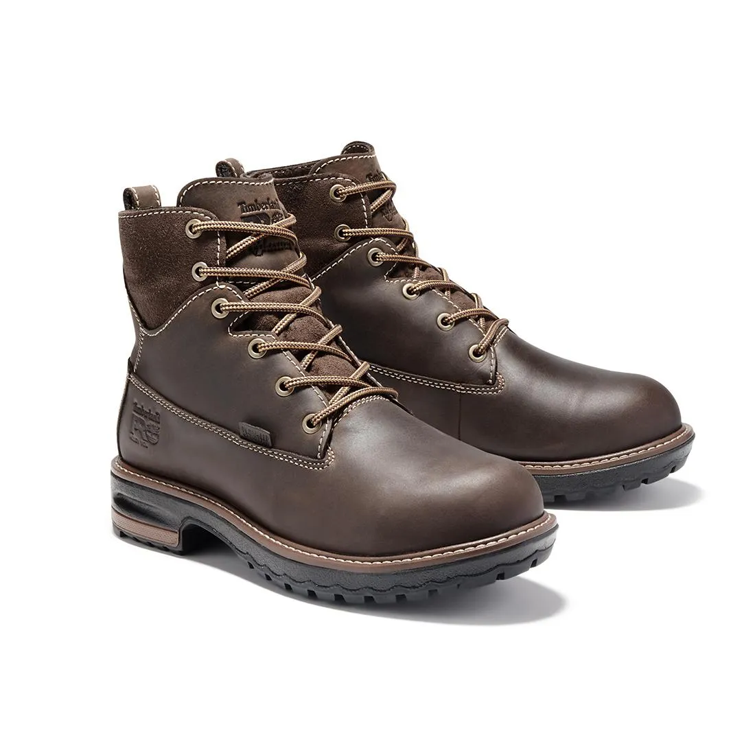Women's Hightower 6-Inch Waterproof Alloy-Toe Work Boot Coffee Brown