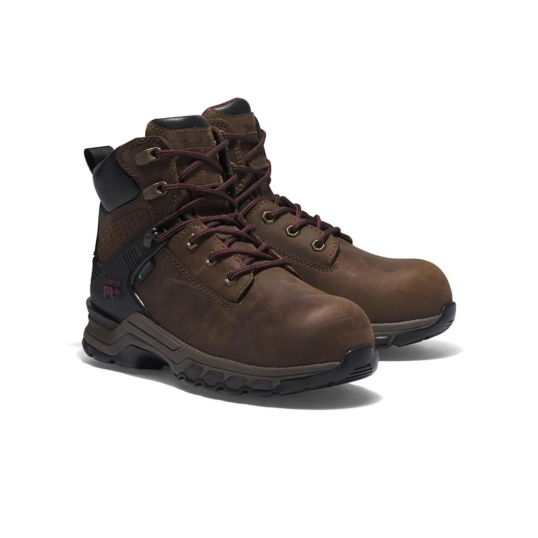 Women's Hypercharge 6-Inch Waterproof Nano-Toe Work Boot Brown/Purple