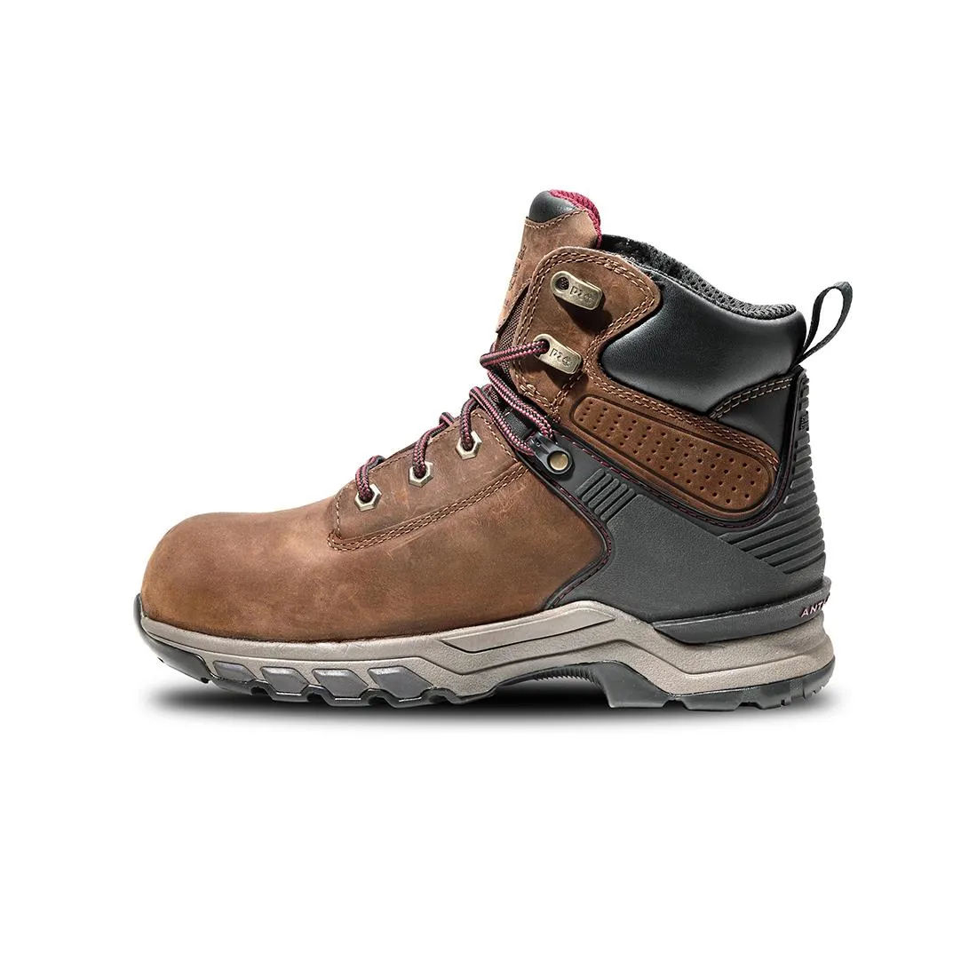 Women's Hypercharge 6-Inch Waterproof Nano-Toe Work Boot Brown/Purple
