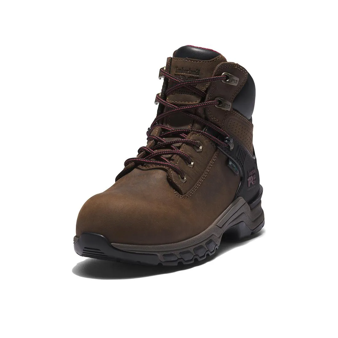 Women's Hypercharge 6-Inch Waterproof Nano-Toe Work Boot Brown/Purple