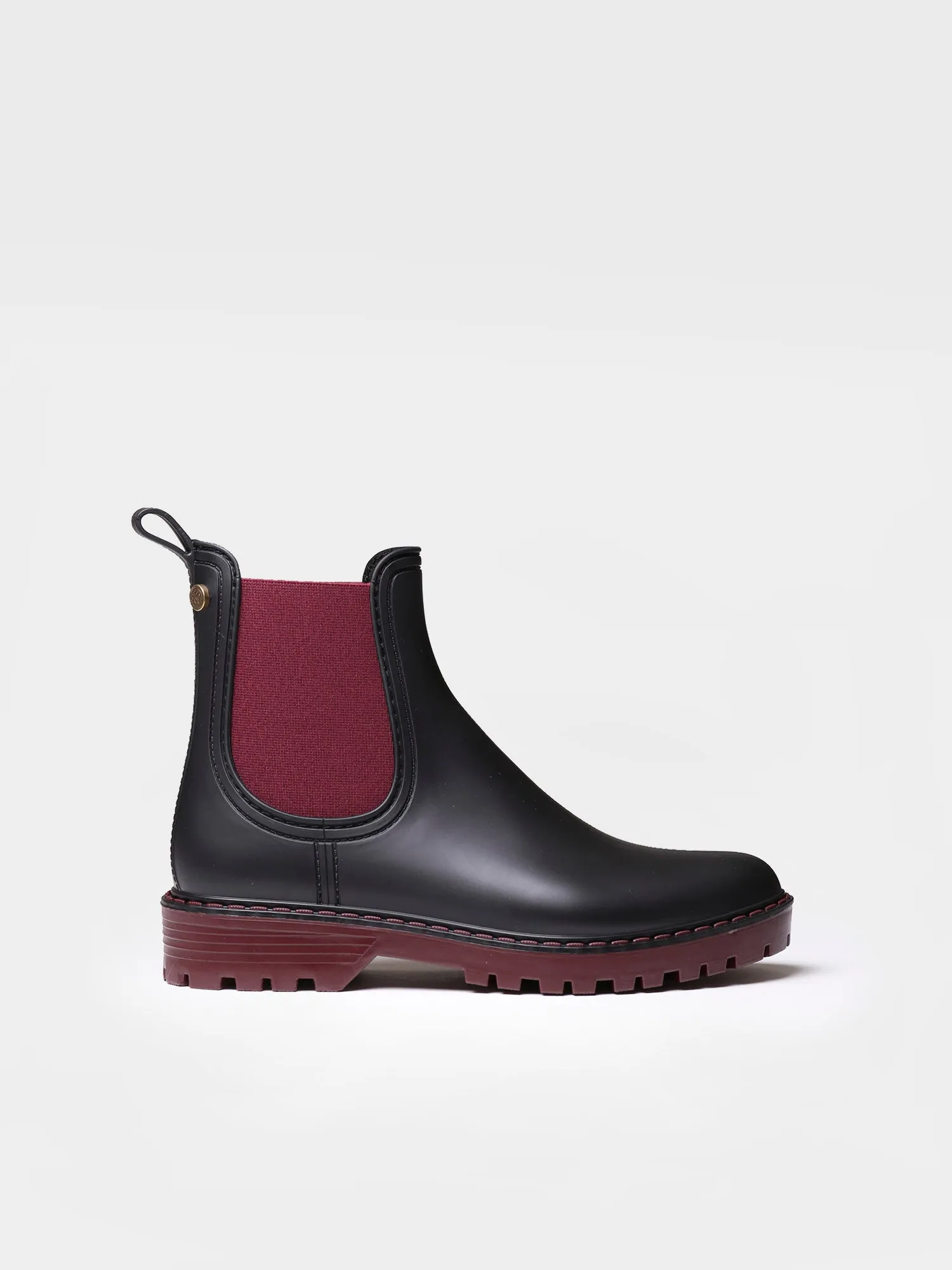 Women's rain Ankle boot in Burgundy - CAVOUR