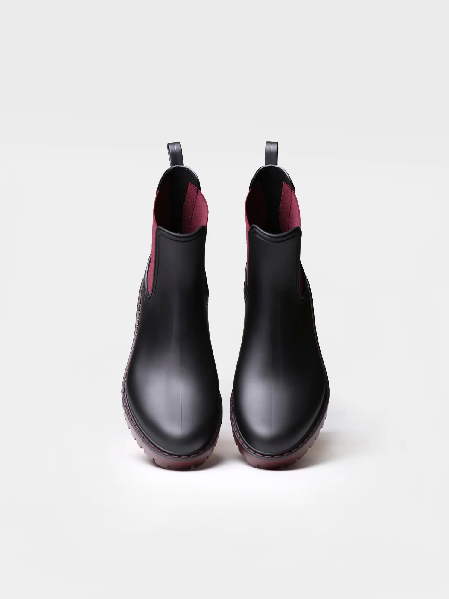 Women's rain Ankle boot in Burgundy - CAVOUR