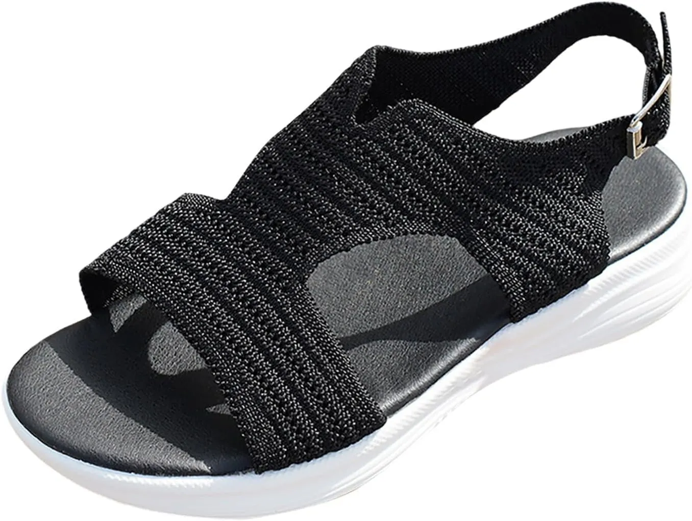 Women's Sandals Open Toe Design Thick Sole Pure Mesh Construction Summer Stylish Footwear Lace up Sandals for Women