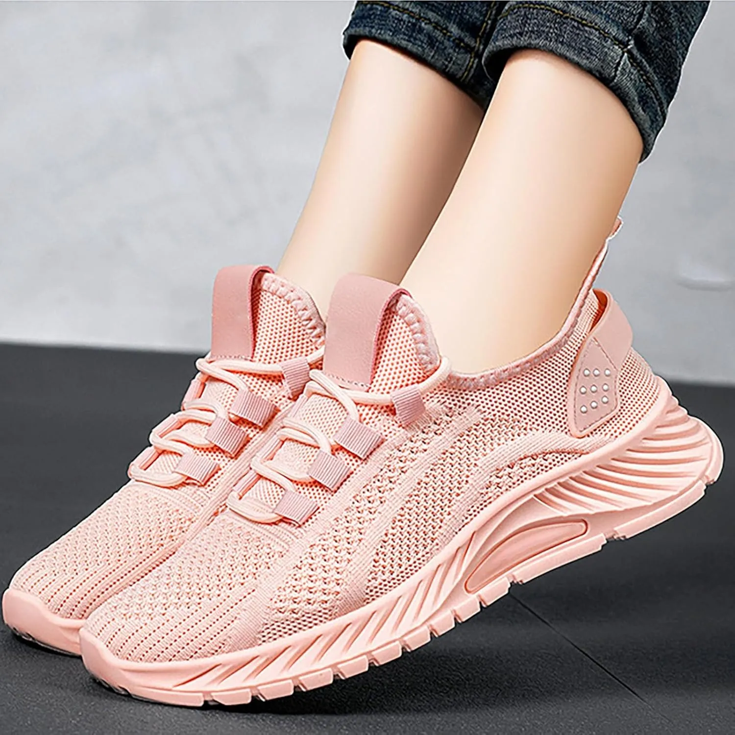 Womens Shoes Dressy Casual Fashion Sneakers for Women 2024 Black Loafers Women Platform Lightweight Cute Round Toe Christmas Canvas Shoes Women Round Toe Slip On Casual