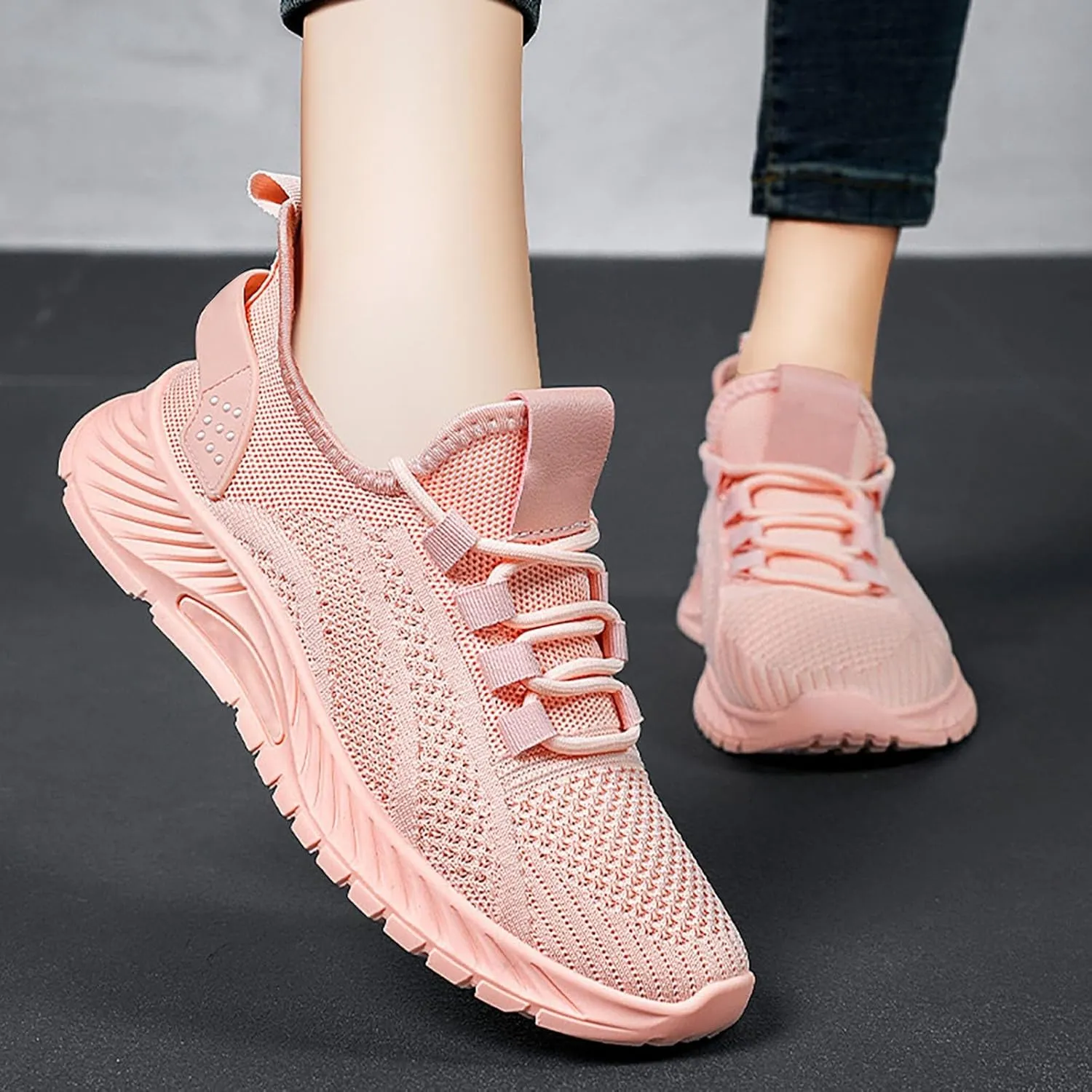 Womens Shoes Dressy Casual Fashion Sneakers for Women 2024 Black Loafers Women Platform Lightweight Cute Round Toe Christmas Canvas Shoes Women Round Toe Slip On Casual