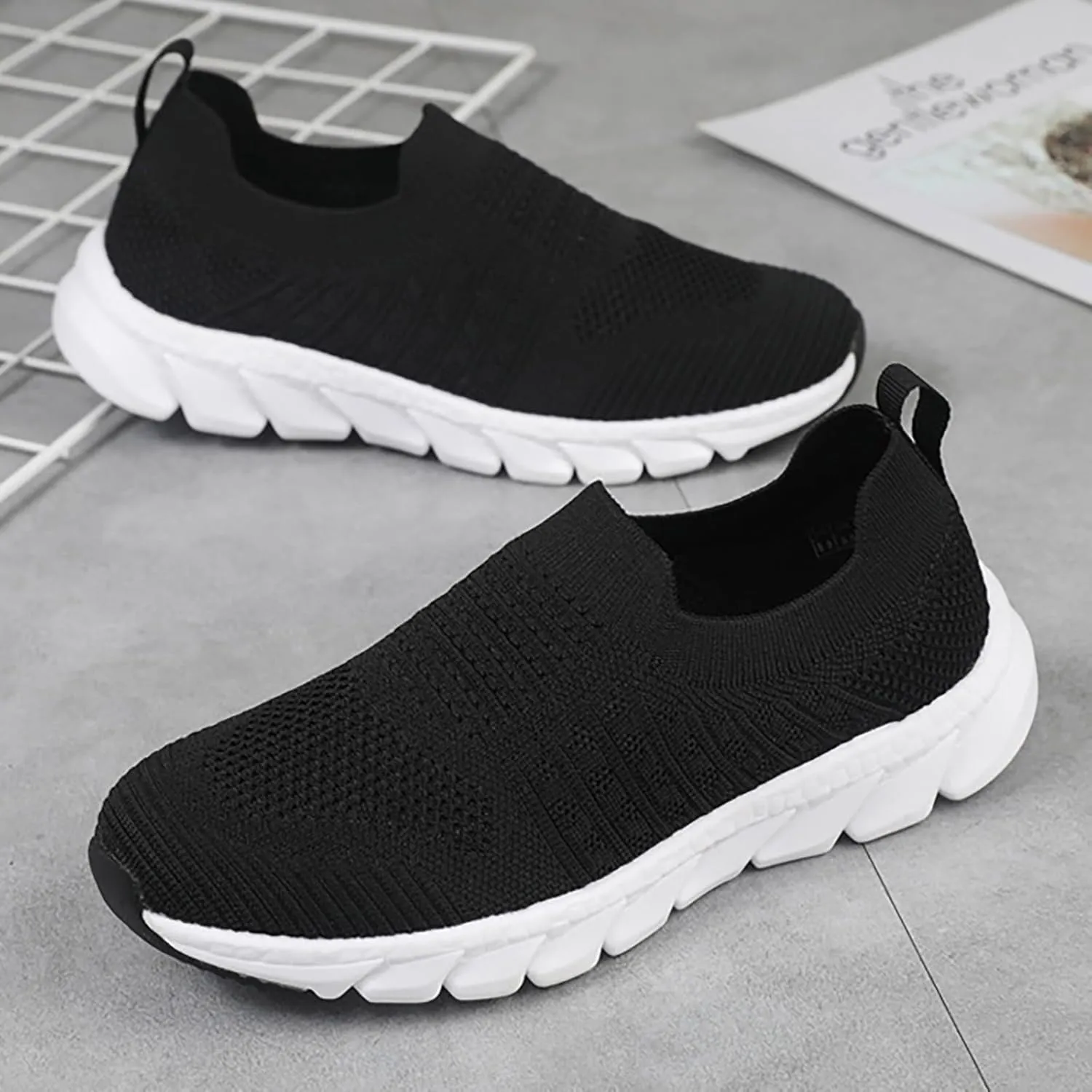 Women's Slip On Walking Shoes Running Comfortable Mens Dress Shoes Wide Casual Dress Shoes Fashion Sneakers Slip On Tennis Shoe Loafers Dress Shoe