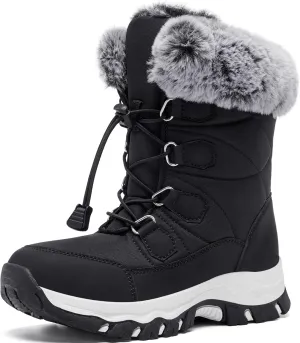 Women's Snow Boots Winter Warm Fur Lined Water-Resistant Outdoor Anti-Slip Boot