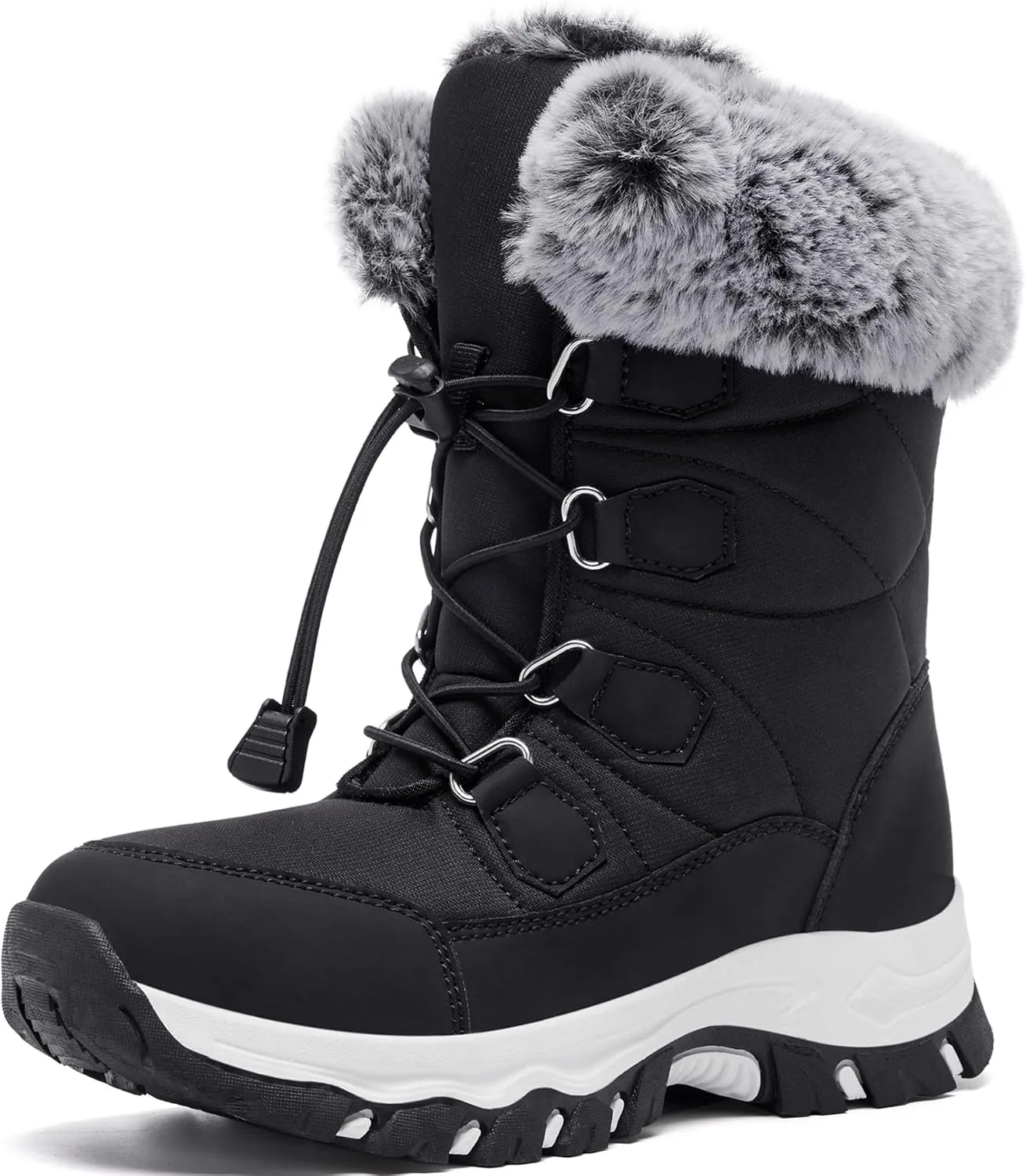 Women's Snow Boots Winter Warm Fur Lined Water-Resistant Outdoor Anti-Slip Boot