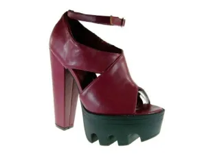 Women's Vive-01 Open Toe Chunky Platform Heel Sandals