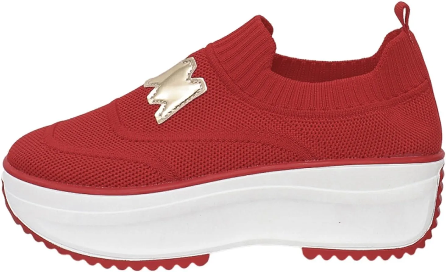 Womens Walking Shoes Comfortable Platform Sneakers Non Slip Shoes with Arch Support Slip On Loafers Casual Shoes