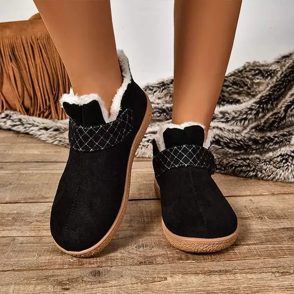 Women's Warm Lined Thickened Flat Winter Shoes 40107577C