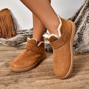Women's Warm Lined Thickened Flat Winter Shoes 40107577C
