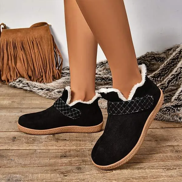 Women's Warm Lined Thickened Flat Winter Shoes 40107577C