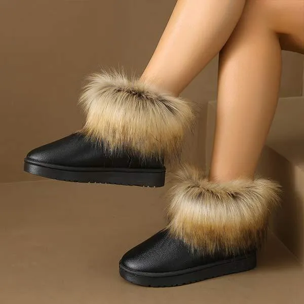 Women's Waterproof Fabric Warm Snow Boots 24400062C