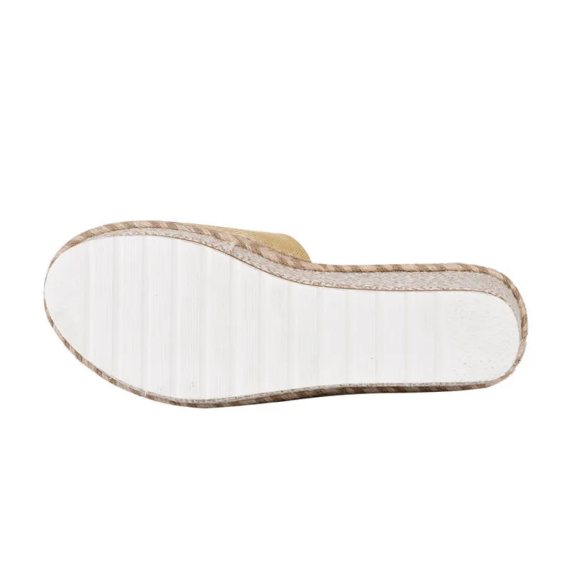 Women’s Wedge Heel Sandals with Wide Strap