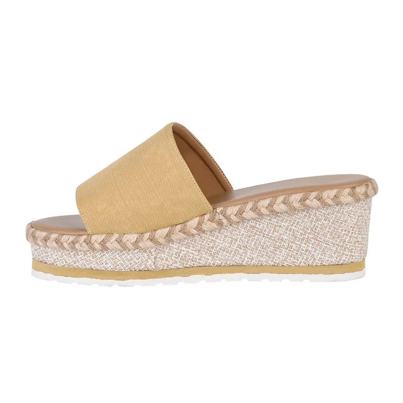 Women’s Wedge Heel Sandals with Wide Strap