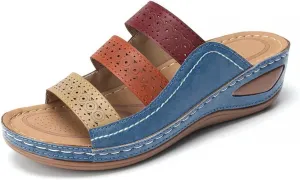 Womens Wedge Sandals 2025 Summer Orthopedic Wedge Sandals for Women Open Toe Ankle Strap Platform Sandal Platform Sandal Shoes 2025