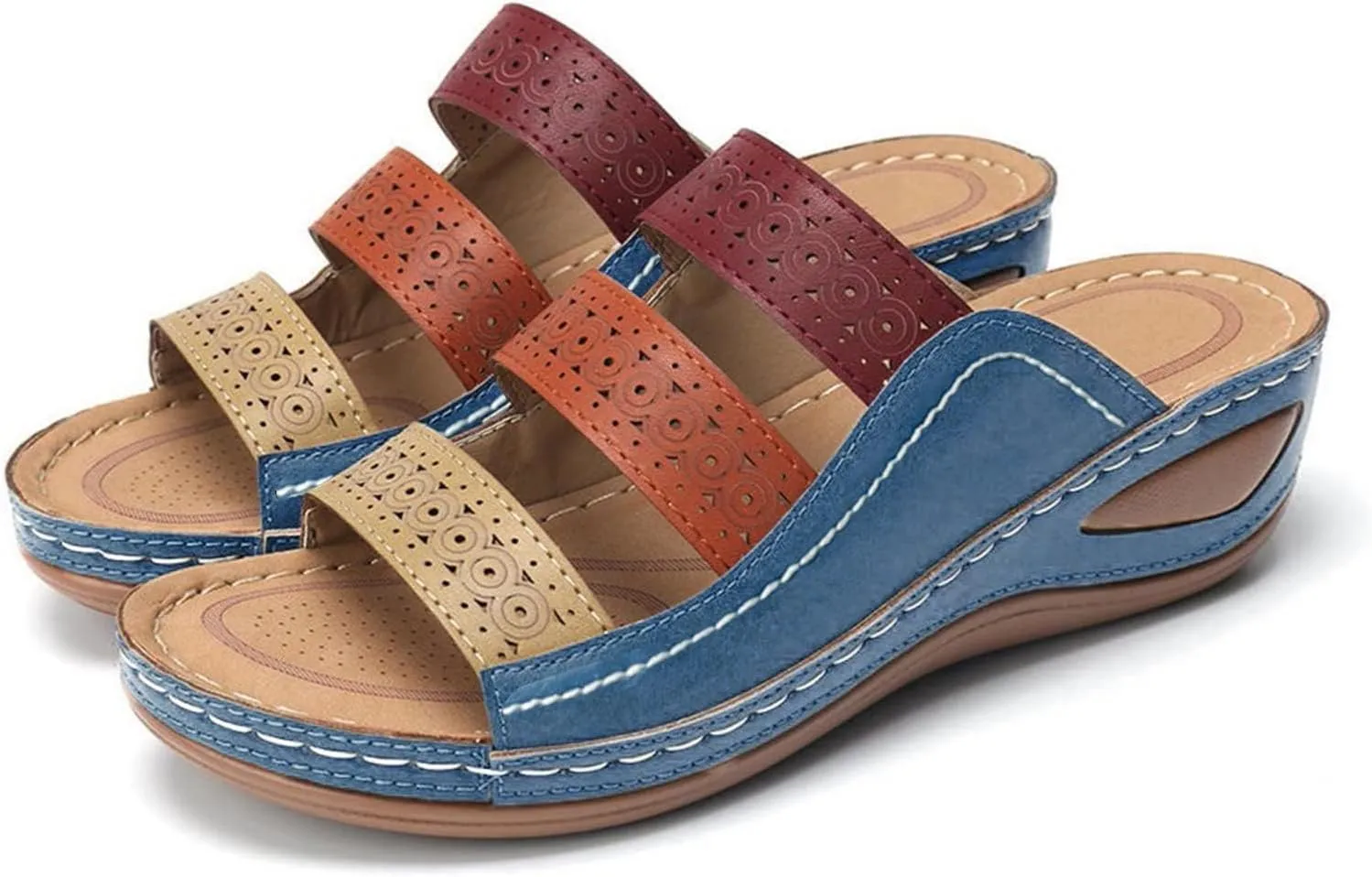 Womens Wedge Sandals 2025 Summer Orthopedic Wedge Sandals for Women Open Toe Ankle Strap Platform Sandal Platform Sandal Shoes 2025