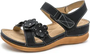 Womens Wedge Sandals Comfortable Dressy Arch Support Ankle Strap Sandals Summer Open Toe Wedge Sandal Casual Bohemian Shoes