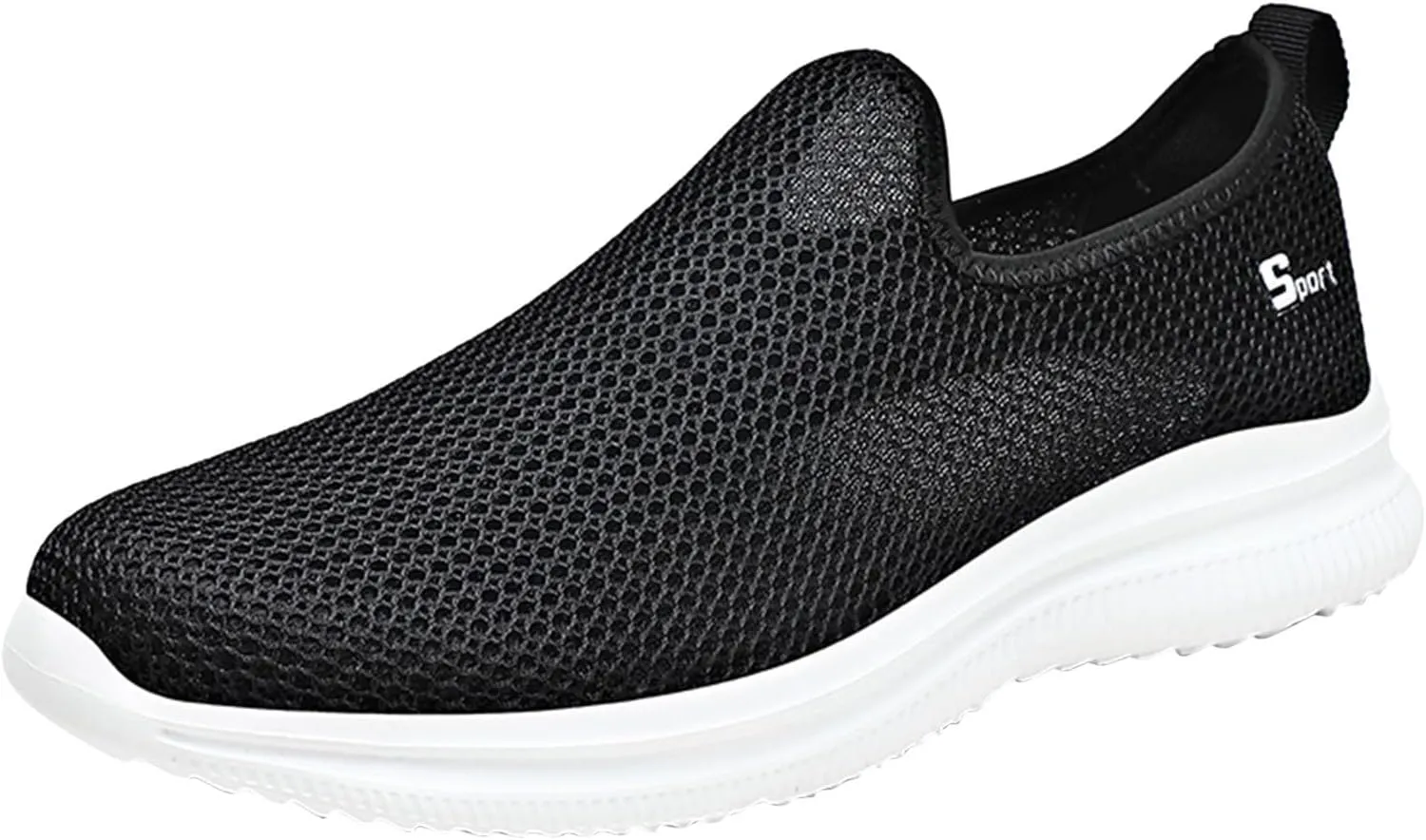 Womens White Tennis Shoes Slip On Sneakers Men Wide Width Tennis Shoes Men Round Toe Slip On Casual Women's Loafers & Slip-Ons Platform Sneakers for Women Black
