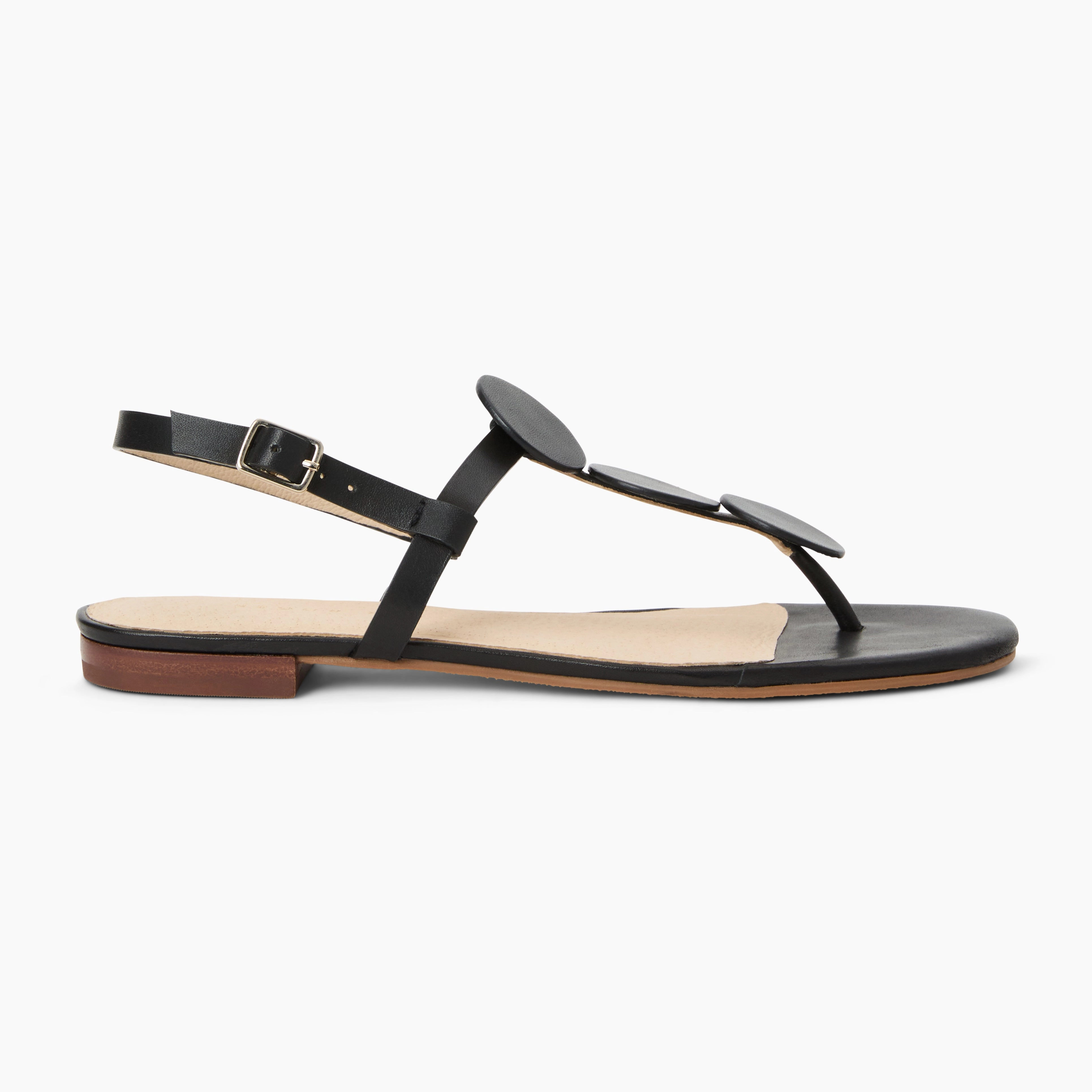 Odor Resistant Worth Leather Flat Sandal
