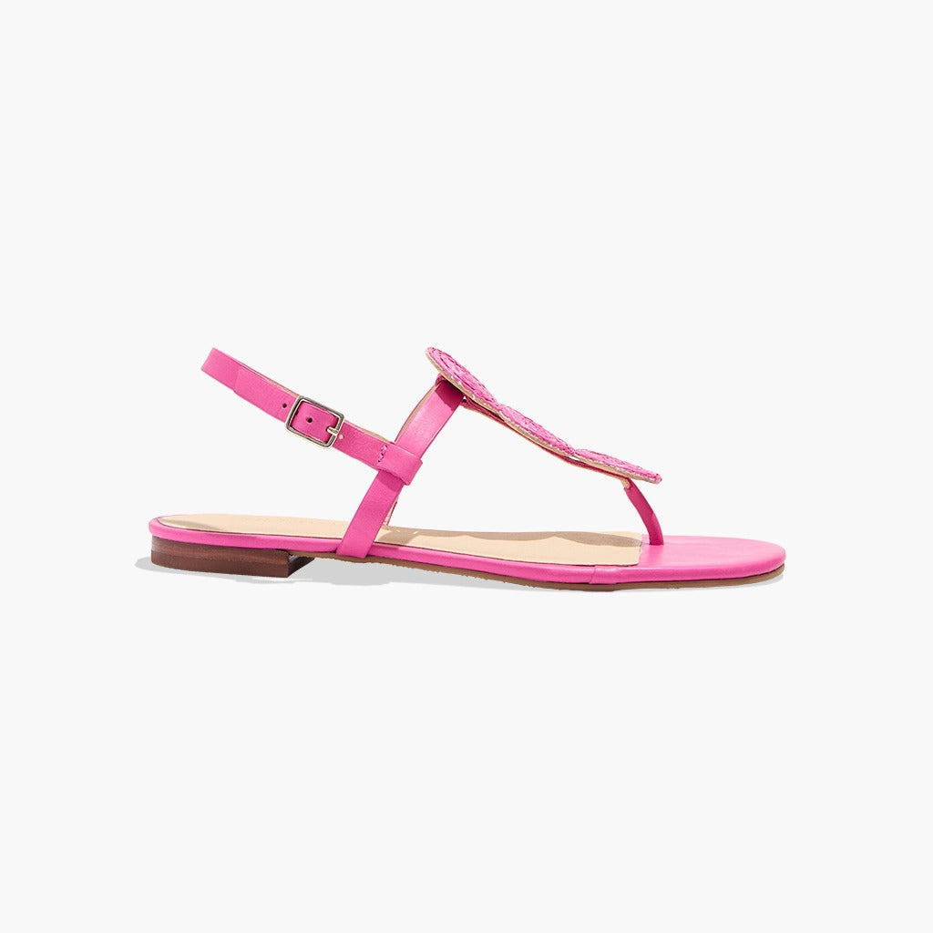 Worth Raffia Flat Sandal Morning Light