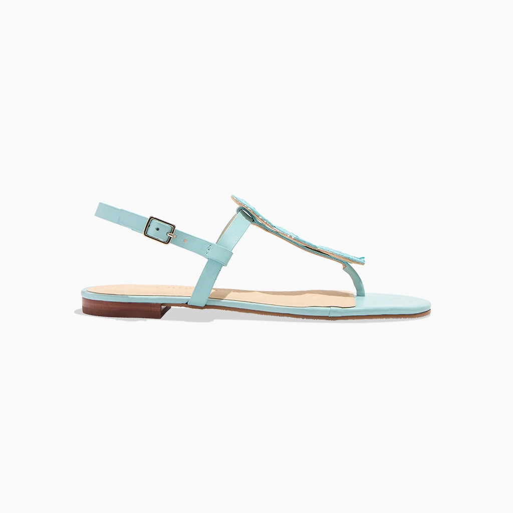 Sandal Inserts Toe Space Worth Raffia Flat Sandal
