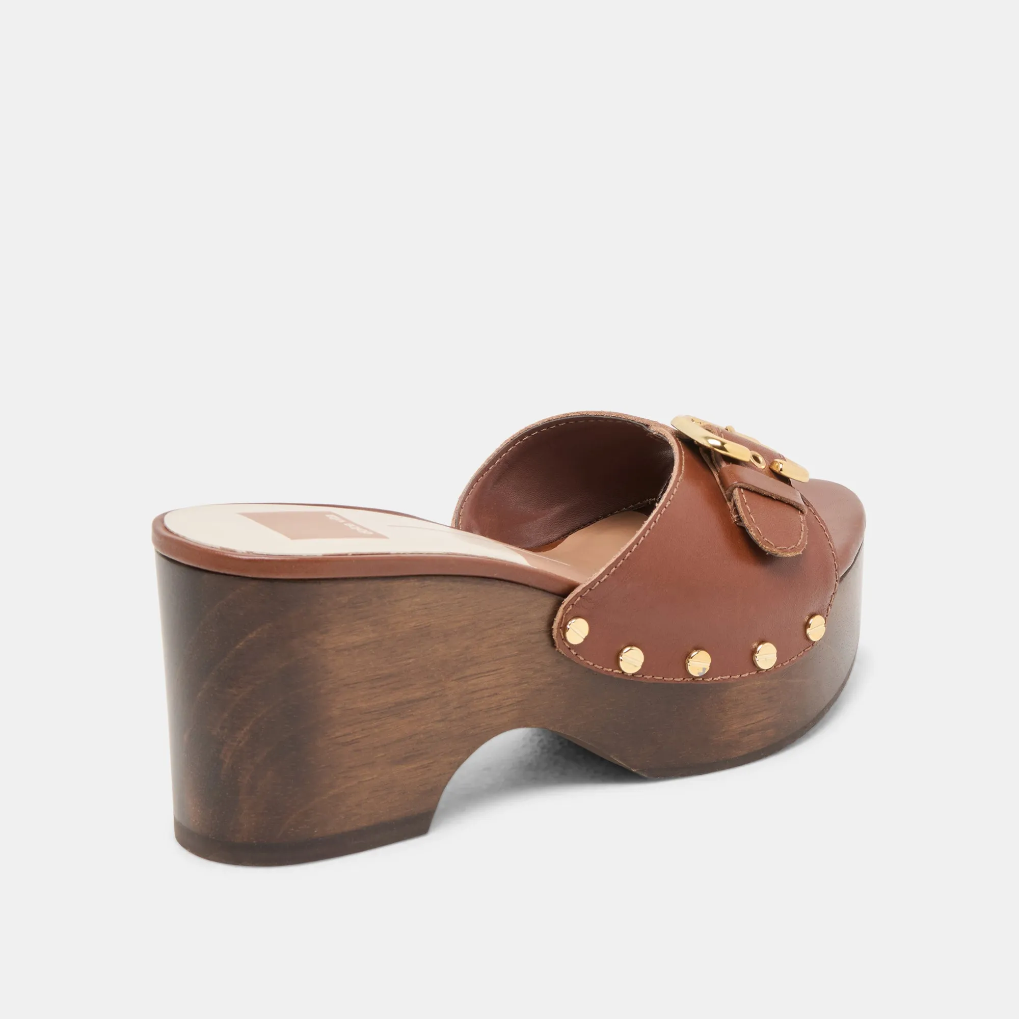 Plus Curve YALAH HEELS BROWN LEATHER