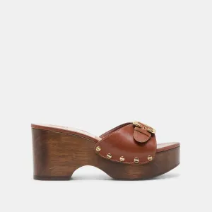 Sleek Dress Shoes YALAH HEELS BROWN LEATHER