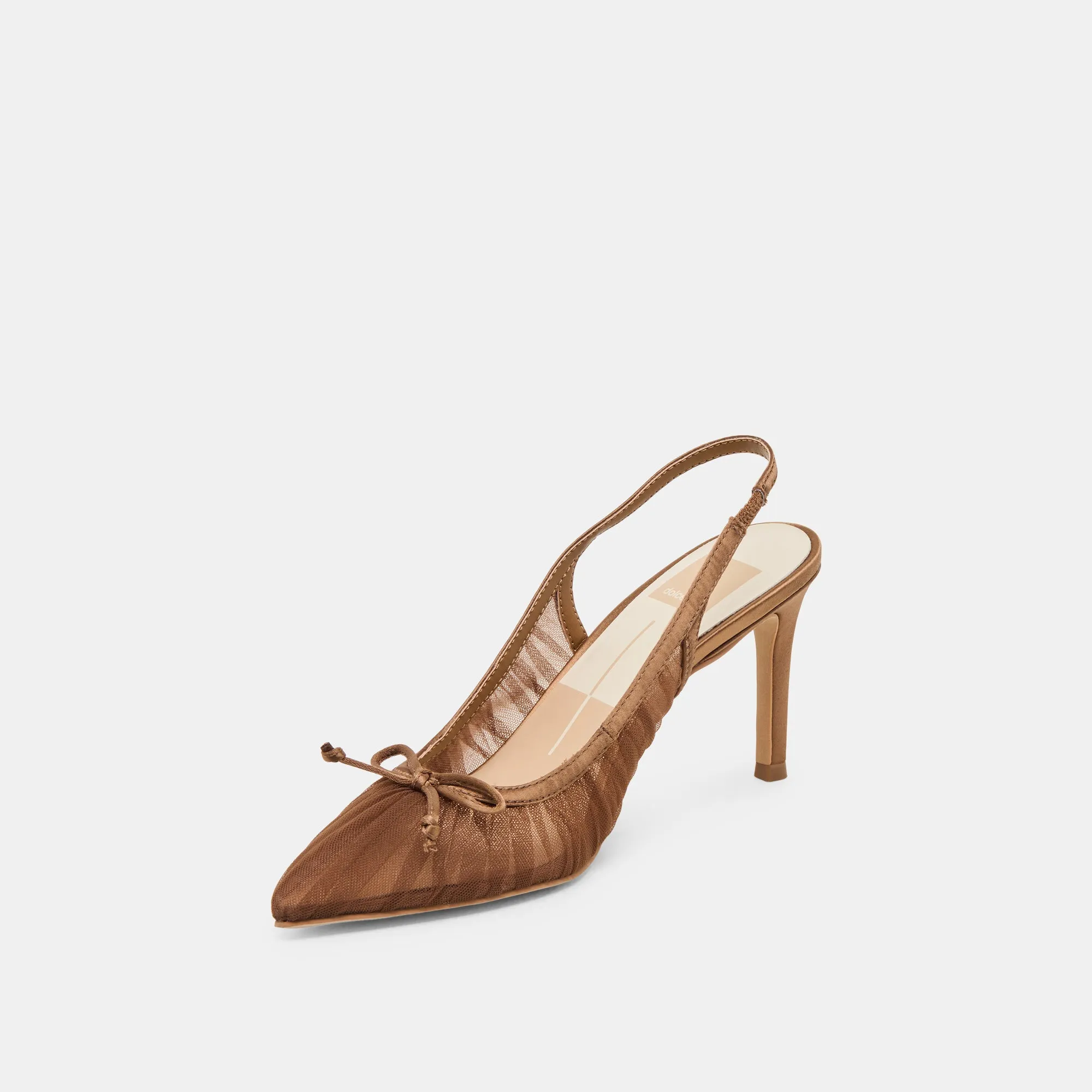 YELA HEELS MID BROWN TULLE Sophisticated Design Timeless Charm